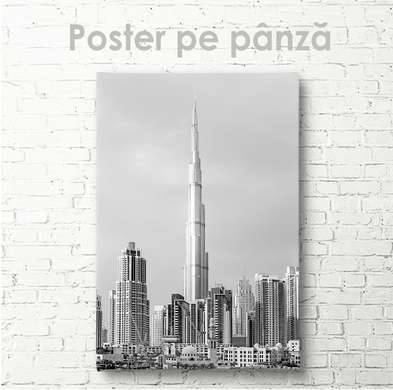 Постер - Национальные символы города Дубай, 30 x 45 см, Холст на подрамнике