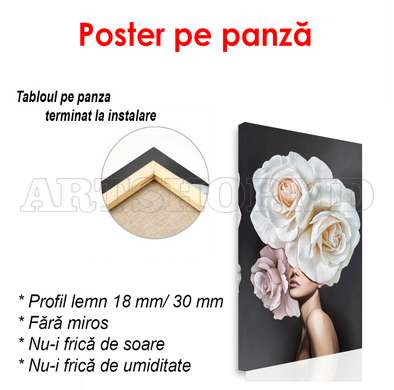 Poster - Gânduri despre trandafiri, 60 x 90 см, Poster înrămat, Glamour