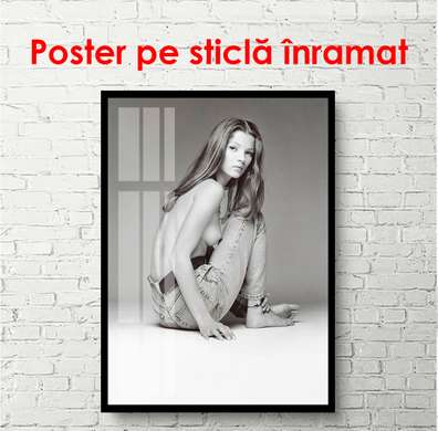 Постер - Юная Кейт Мосс, 60 x 90 см, Постер в раме, Личности