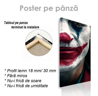 Poster - Joker, 50 x 150 см, Framed poster on glass, Famous People