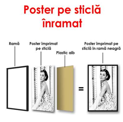 Poster - Audrey Hepburn, 60 x 90 см, Framed poster