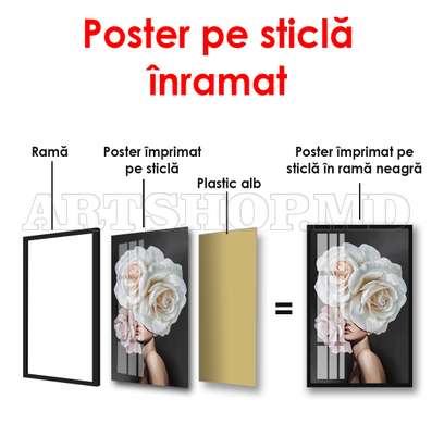 Poster - Gânduri despre trandafiri, 60 x 90 см, Poster înrămat, Glamour