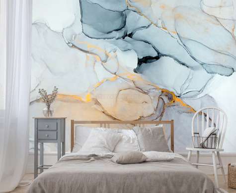 Wall Mural - Pale blue marble