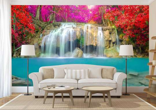 Wall Mural - Cascade in the mountains