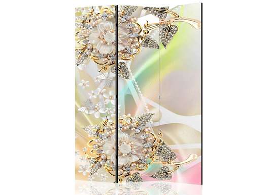 Screen - Flowers from precious stones on a multi-colored background, 7