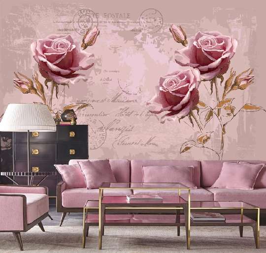Wall Mural - Pink roses