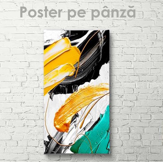 Poster - Pictura in ulei 3, 30 x 60 см, Panza pe cadru, Abstracție