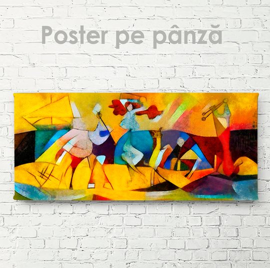 Poster, Joc de culori, 60 x 30 см, Panza pe cadru