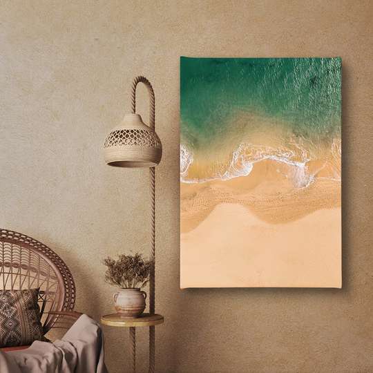 Постер - Море и песок, 30 x 45 см, Холст на подрамнике, Морская Тематика
