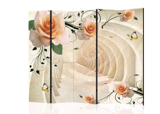 Screen - Beige roses in the tunnel, 7