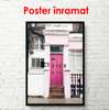 Poster - Ușă roz, 60 x 90 см, 30 x 60 см, Panza pe cadru, Diverse