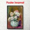 Poster - Vase with white flowers, 60 x 90 см, Framed poster, Still Life