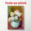 Постер - Ваза с белыми цветами, 60 x 90 см, Постер в раме, Натюрморт