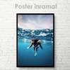 Poster - In the ocean, 60 x 90 см, Framed poster on glass, Marine Theme