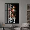 Poster - Cosmonaut with a bouquet of flowers, 60 x 90 см, Framed poster, Abstract