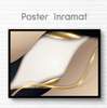 Poster - Beige abstraction with golden elements, 45 x 30 см, Canvas on frame