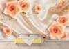 3D Wallpaper - Light cream roses on a silk background