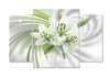 Modular picture, White lily on a green background., 106 x 60