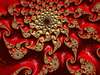 Wall Mural - Red wavy pattern