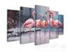 Tablou Multicanvas, Flamingo roz in natura, 206 x 115