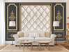 Wall Mural - Royal wall with white leather texture