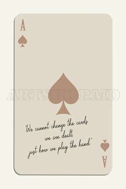 Poster - Ace of Spades with Quote, 30 x 45 см, Canvas on frame, Quotes