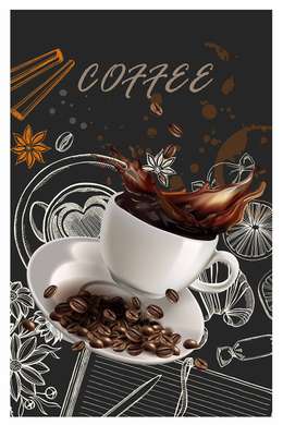 Poster - Coffee, 60 x 120 см, Canvas on frame