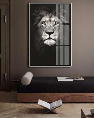 Poster, Leopard, 60 x 90 см, Framed poster on glass