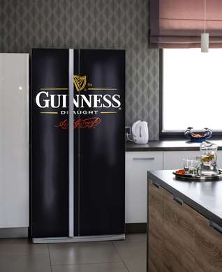 3Д наклейка на дверь, Логотип Гиннесс, 60 x 90cm