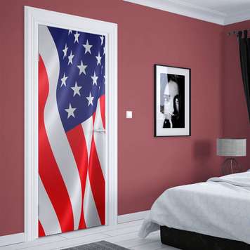 3D door sticker, USA flag, 60 x 90cm, Door Sticker