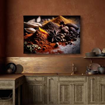 Poster - Autumn Spice Mix, 45 x 30 см, Canvas on frame, Food and Drinks