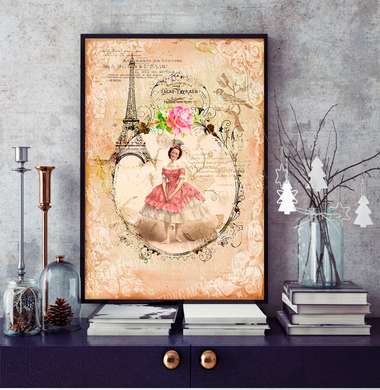 Poster - Provence roz, 60 x 90 см, Poster înrămat, Provence