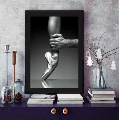 Постер - Красота танца, 30 x 45 см, Холст на подрамнике, Черно Белые