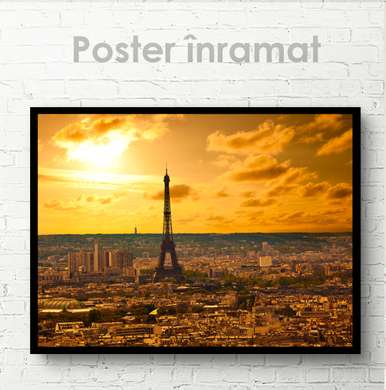 Poster - Paris - view from above, 45 x 30 см, Canvas on frame
