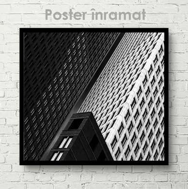 Poster - Building architecture, 40 x 40 см, Canvas on frame
