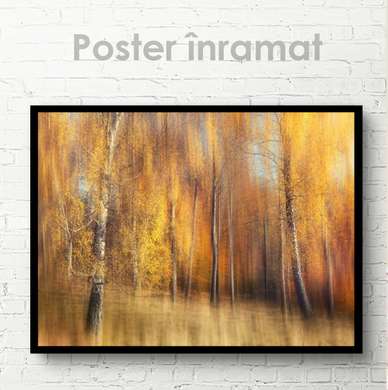 Poster - Golden autumn, 45 x 30 см, Canvas on frame