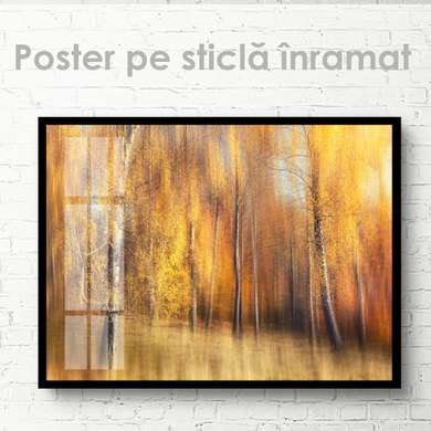 Постер - Золотая осень, 90 x 60 см, Постер на Стекле в раме