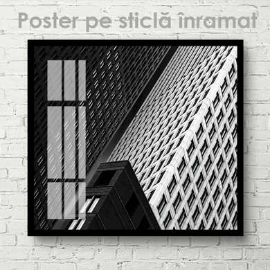 Poster - Arhitectura clădirii, 100 x 100 см, Poster inramat pe sticla