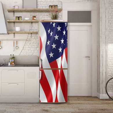 3Д наклейка на дверь, Флаг США, 60 x 90cm