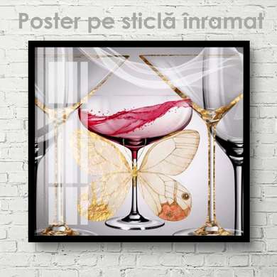 Постер - Гламурный напиток, 40 x 40 см, Холст на подрамнике