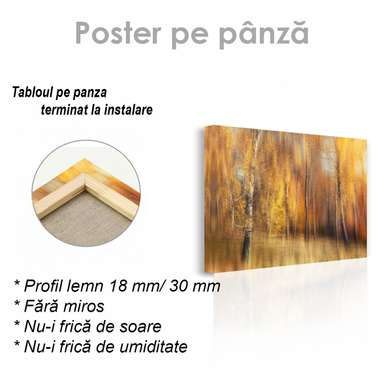 Poster - Golden autumn, 90 x 60 см, Framed poster on glass