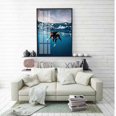 Poster - In ocean, 60 x 90 см, Poster inramat pe sticla