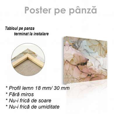 Poster - Model abstract, 100 x 100 см, Poster inramat pe sticla