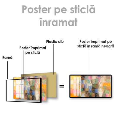 Poster - Culorile, 90 x 45 см, Poster inramat pe sticla