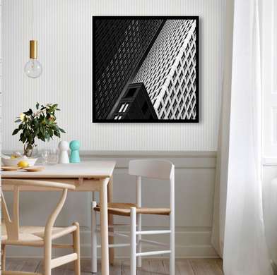 Poster - Building architecture, 40 x 40 см, Canvas on frame