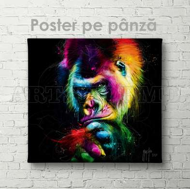 Poster, Art Monkeys, 40 x 40 см, Canvas on frame, Animals