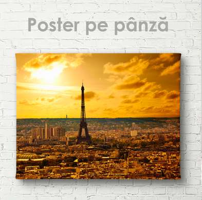 Poster - Parisul- vederea de sus, 90 x 60 см, Poster inramat pe sticla