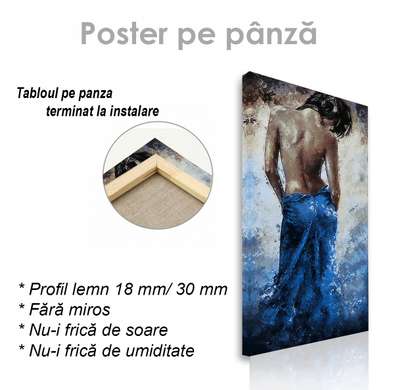 Poster - Lady, Canvas on frame