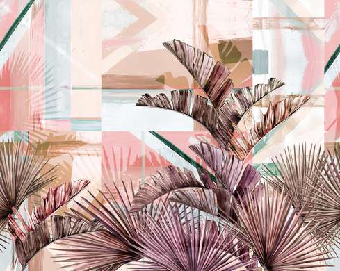 Fototapet - Frunze de palmier și abstractizare