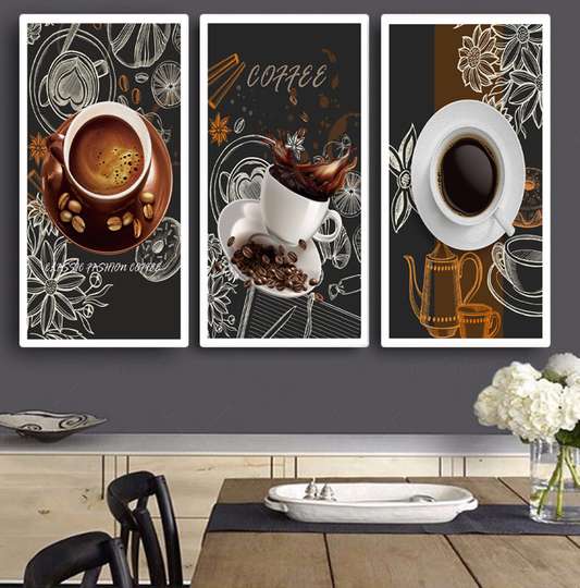 Poster, Cafea, 60 x 120 см, Panza pe cadru